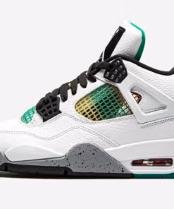 Alternative view of Jordan 4 Retro Lucid Green Rasta - W