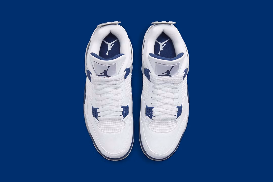 Jordan 4 Retro White Midnight Navy - Image 2