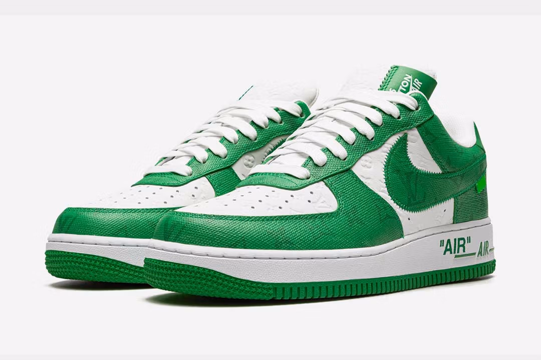 LV x Air Force 1 Low By Virgil Abloh White Green