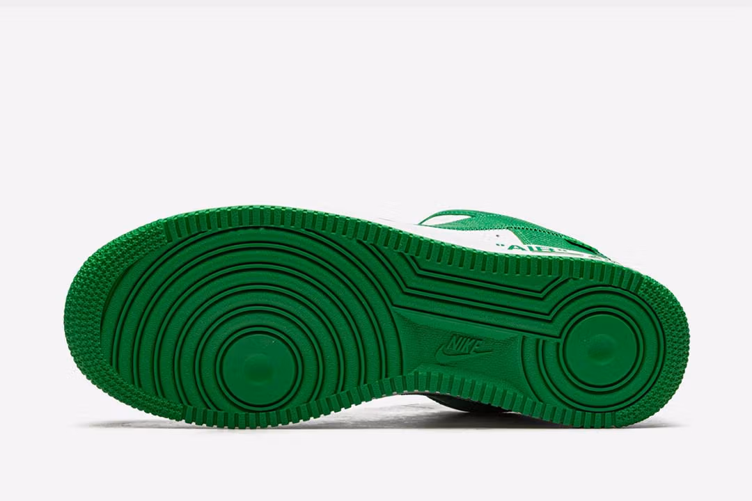 LV x Air Force 1 Low By Virgil Abloh White Green - Image 2