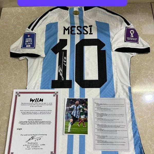 Messi Adidas Argentina 2022 Home AUTHENTIC HEAT.RDY Jersey HF2157 Size  Medium