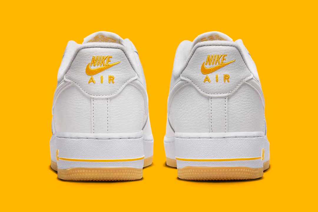 Nike Air Force 1 Low '07 White University Gold Gum - Image 4