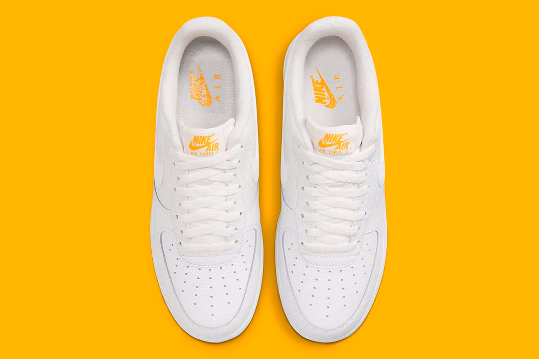 Nike Air Force 1 Low '07 White University Gold Gum - Image 6