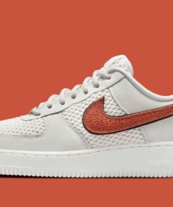 Alternative view of Nike Air Force 1 Low Basketball Leather Light Bone Sail - W