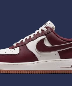 Alternative view of Nike Air Force 1 Low College Pack Night Maroon