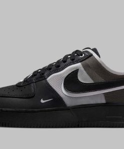 Alternative view of Nike Air Force 1 Low React Black White