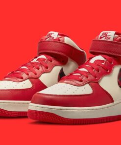 Nike Air Force 1 Mid '07 LX Plaid Cream Red