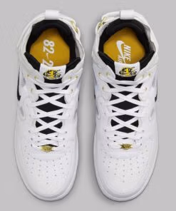 Nike Air Force 1 Mid React 40th Anniversary White Black - Image 6