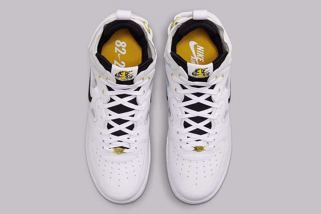 Nike Air Force 1 Mid React 40th Anniversary White Black - Image 6