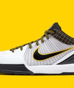 Alternative view of Nike Kobe 4 Protro White Black Del Sol