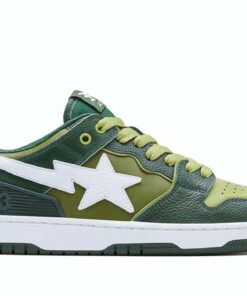 A Bathing Ape Bape SK8 Sta Green White 1J30-291-024/1J30-191-024