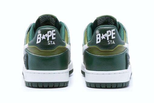 A Bathing Ape Bape SK8 Sta Green White 1J30-291-024/1J30-191-024