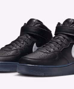 Nike Air Force 1 Mid Prm Black Metallic Silver DX3061-001