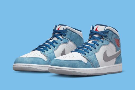 Jordan 1 Mid French Blue Fire Red DN3706-401