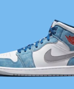 Jordan 1 Mid French Blue Fire Red DN3706-401