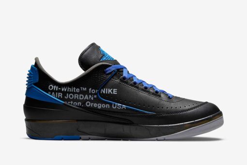 Jordan 2 Retro Low SP Off-White Black and Varsity Royal - DJ4375-004