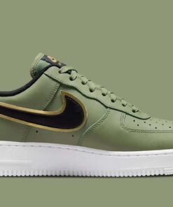 Air Force 1 Low 07 LV8 Double Swoosh Olive Gold Black DA8481-300
