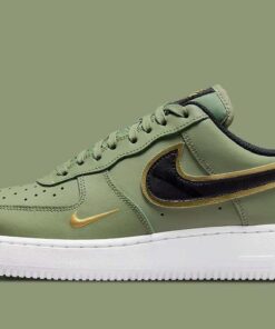 Air Force 1 Low 07 LV8 Double Swoosh Olive Gold Black DA8481-300