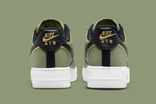 Air Force 1 Low 07 LV8 Double Swoosh Olive Gold Black DA8481-300