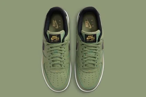 Air Force 1 Low 07 LV8 Double Swoosh Olive Gold Black DA8481-300