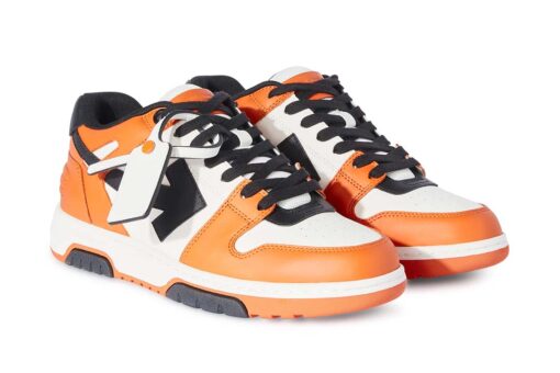 Off-White Out Of Office Calf Leather Black White Orange 20972860