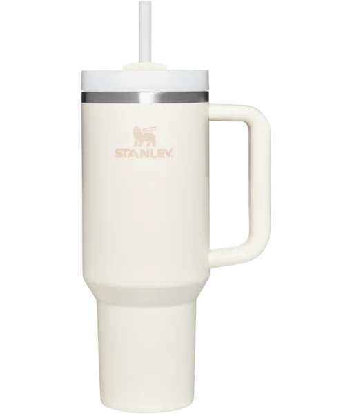 Cream Stanley 40 Oz. Quencher H2.0 FlowState Stainless Steel Vacuum Insulated Tumbler Front