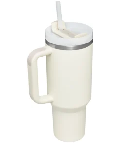 Cream Stanley 40 Oz. Quencher H2.0 FlowState Stainless Steel Vacuum Insulated Tumbler Back