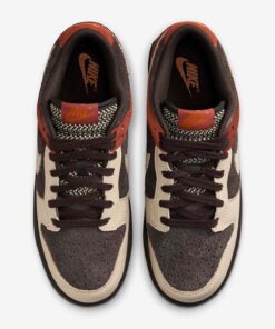 Nike Dunk Low Velvet Brown and Rugged Orange FV0395-200