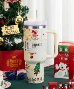 Sand Christmas Stanley 40 Oz. Quencher H2.0 FlowState Stainless Steel Vacuum Insulated Tumbler