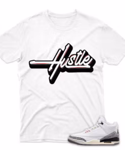 AJ3 White Cement Reimagined - Hustle - White