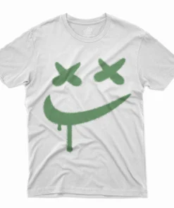 AJ4 Seafoam - Dripping Smile T-Shirt - White