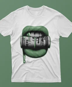 AJ4 Seafoam T-Shirt - Royal Lip -  White
