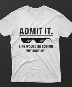 J1 Black and White T-Shirt - ADMIT IT - White
