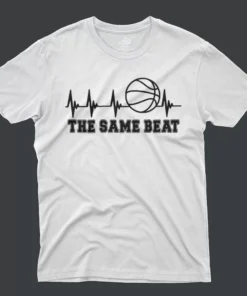 J1 Black and White T-Shirt - Heartbeat - White