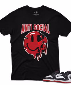 J1 Retro Low OG Black Toe - Anti T-Shirt - Black