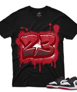 J1 Retro Low OG Black Toe - No23 T-Shirt - Black