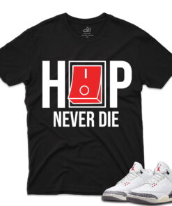 J3 Retro White Cement Reimagined - T-Shirt HipHop Black