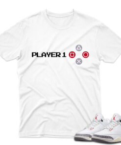 J3 Retro White Cement Reimagined - T-Shirt Player1 White