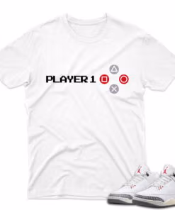 J3 Retro White Cement Reimagined - T-Shirt Player1 White