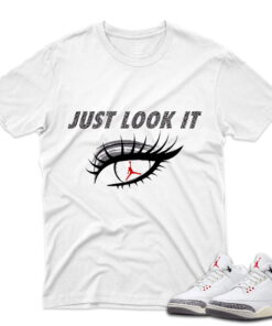 J3 Retro White Cement Reimagined - T-Shirt Look White