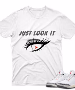 J3 Retro White Cement Reimagined - T-Shirt Look White
