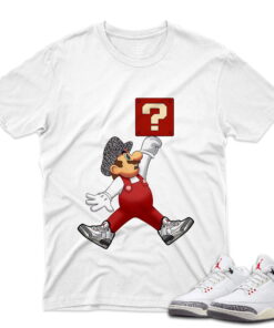 J3 Retro White Cement Reimagined - T-Shirt JumpMario White