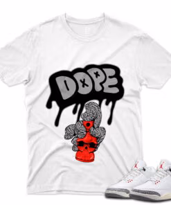J3 Retro White Cement Reimagined - T-Shirt xDope White