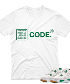 J4 Retro SB Pine Green - T-Shirt Code White