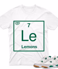J4 Retro SB Pine Green - T-Shirt Lemon White