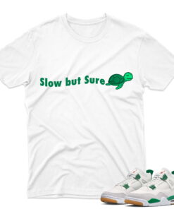 J4 Retro SB Pine Green - T-Shirt Slow White