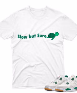 J4 Retro SB Pine Green - T-Shirt Slow White