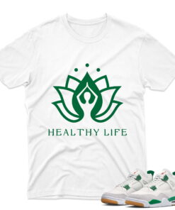 J4 Retro SB Pine Green - T-Shirt Healthy White