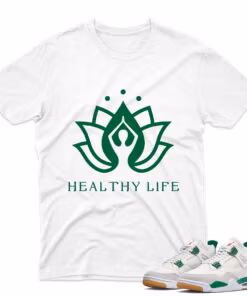 J4 Retro SB Pine Green - T-Shirt Healthy White