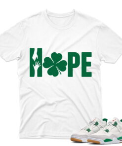 J4 Retro SB Pine Green - T-Shirt Hope White